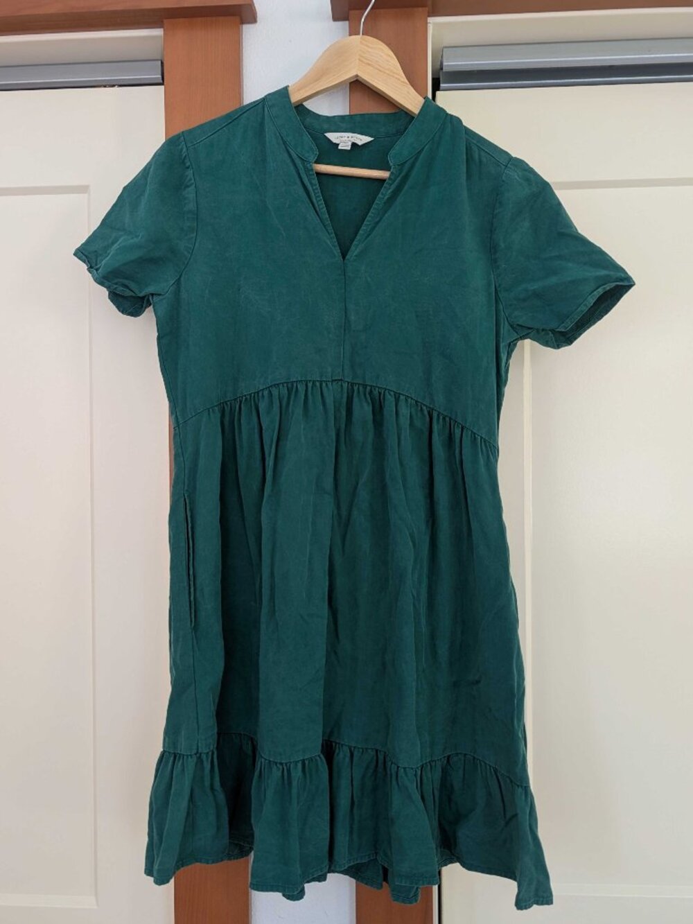 Lucky Brand Green Midi Dress | Size Small Petite